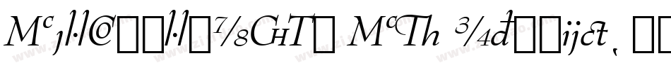 BernhardMod BT Italic字体转换